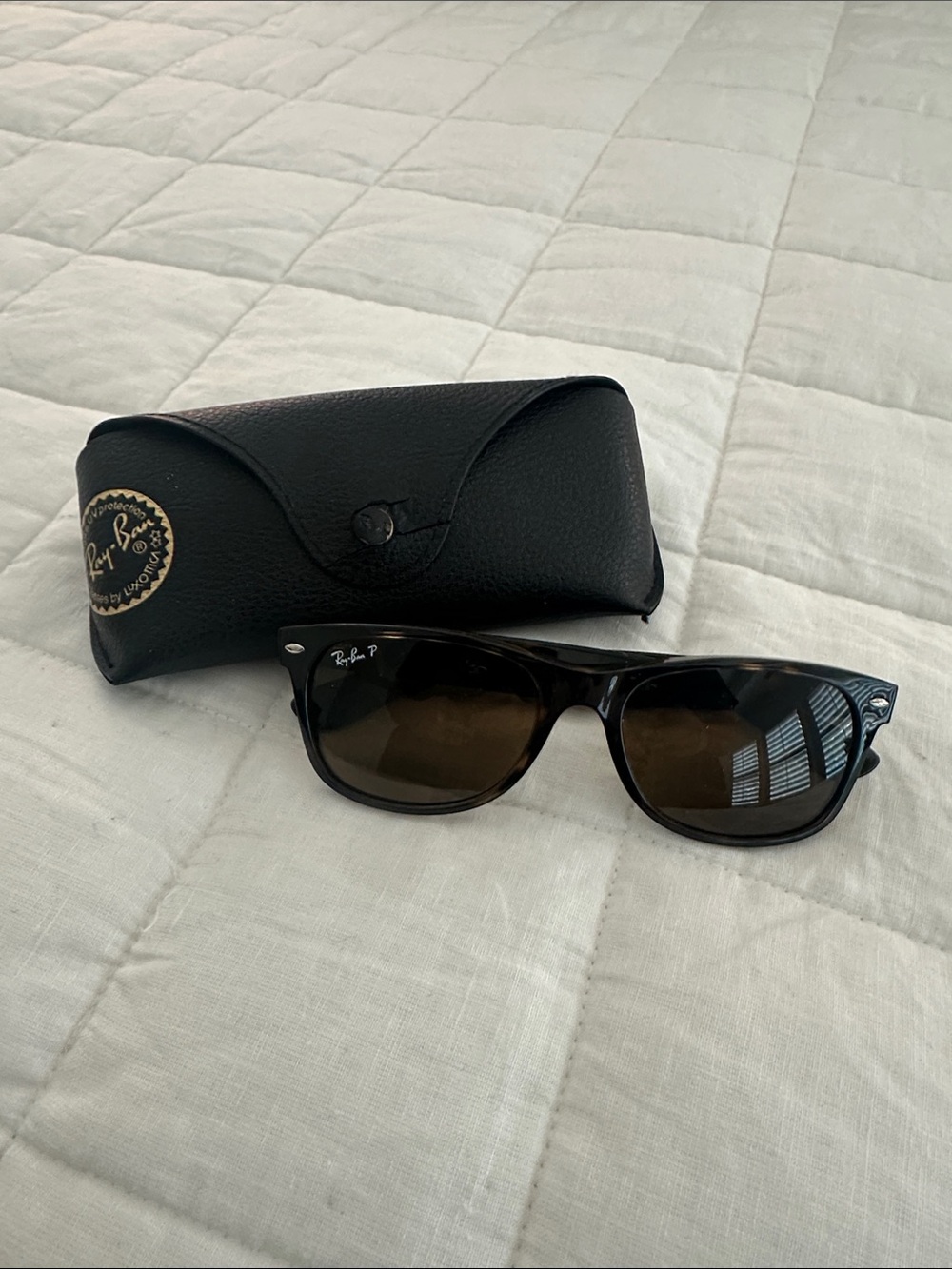 Ray-Ban Black Frame Sunglasses with Brown Lenses